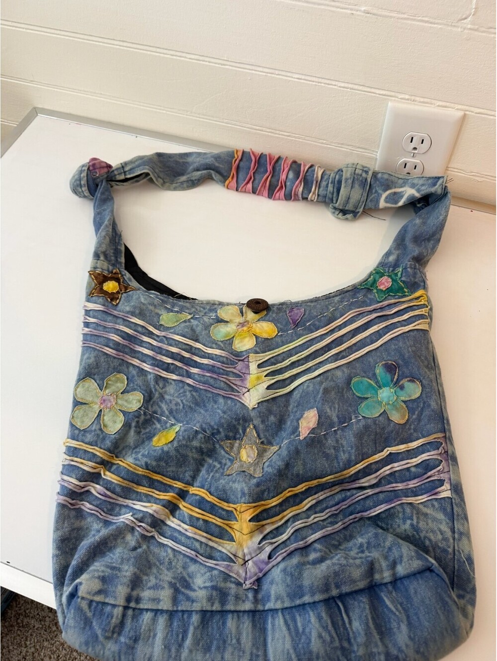 Retro Hippie Boho Fabric Crossbody Bag